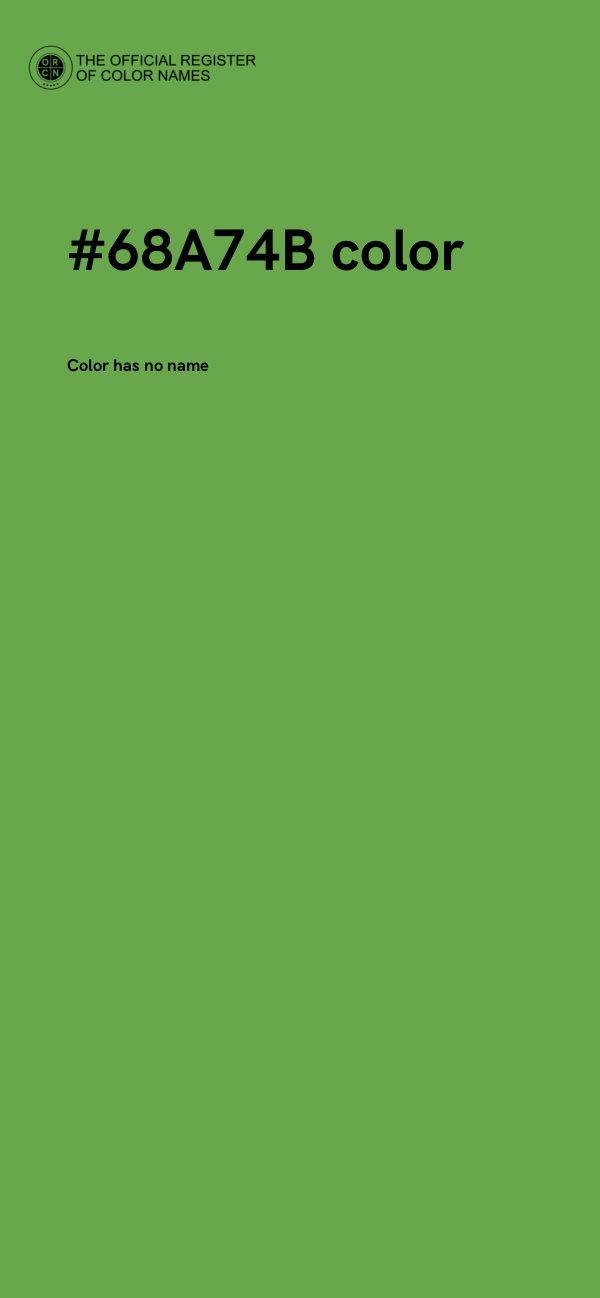 #68A74B color image