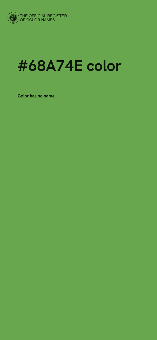 #68A74E color image