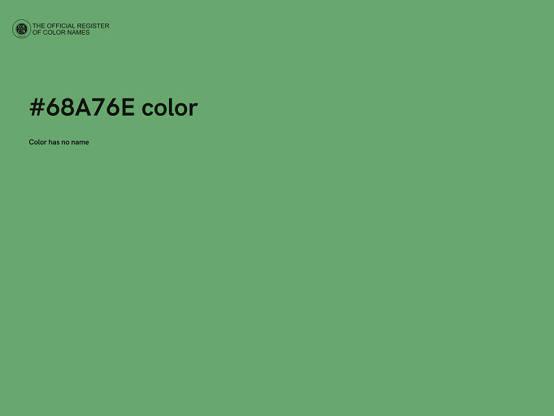 #68A76E color image