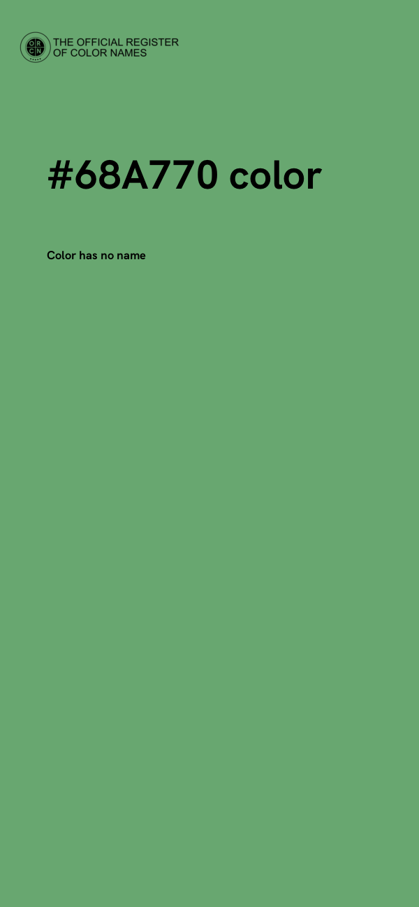 #68A770 color image