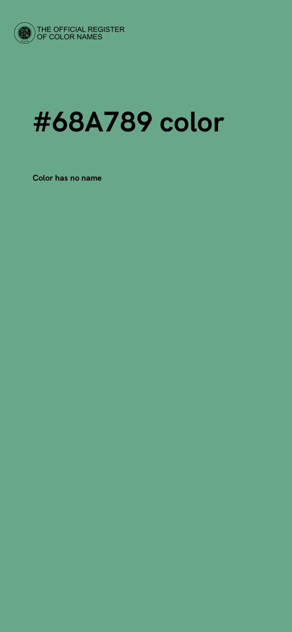 #68A789 color image