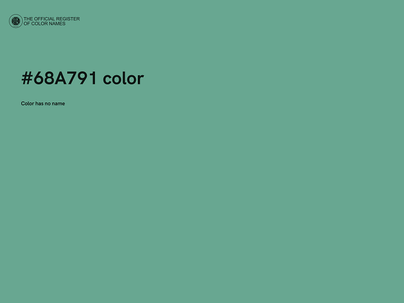 #68A791 color image