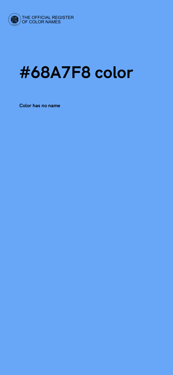 #68A7F8 color image