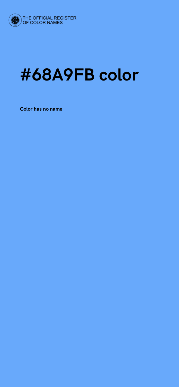 #68A9FB color image