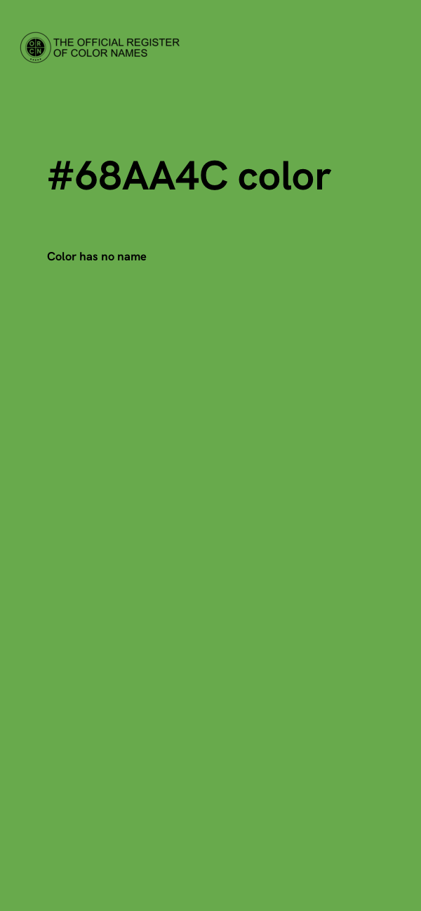#68AA4C color image