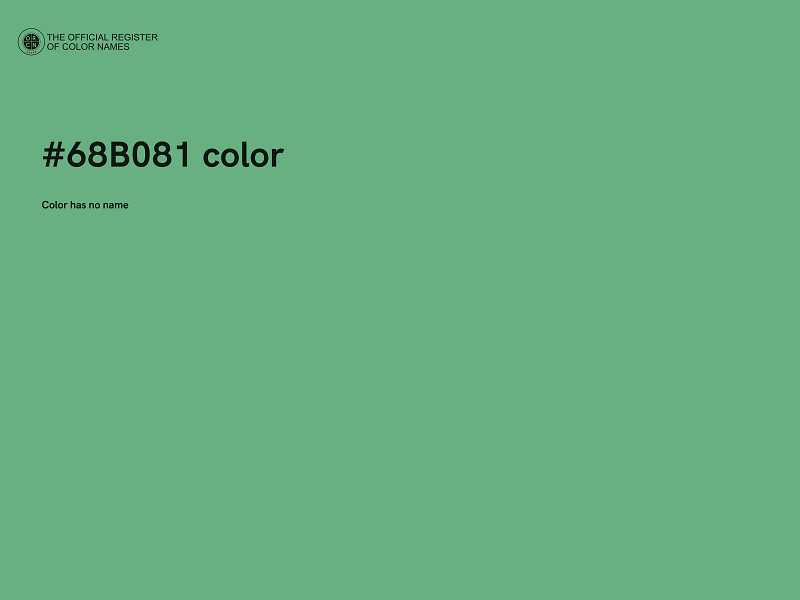 #68B081 color image