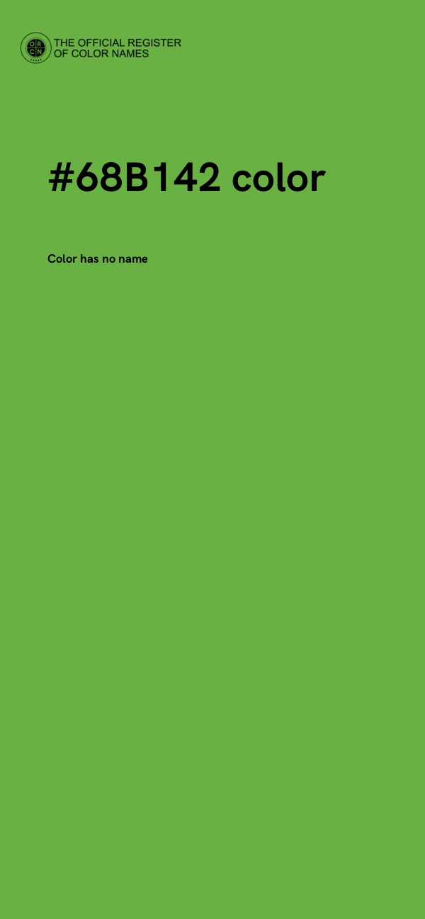 #68B142 color image