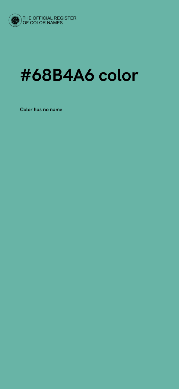 #68B4A6 color image