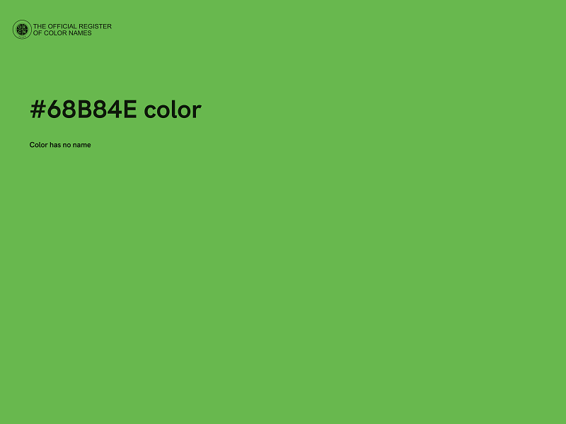 #68B84E color image