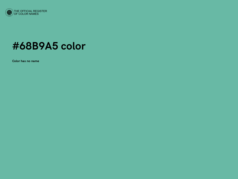 #68B9A5 color image