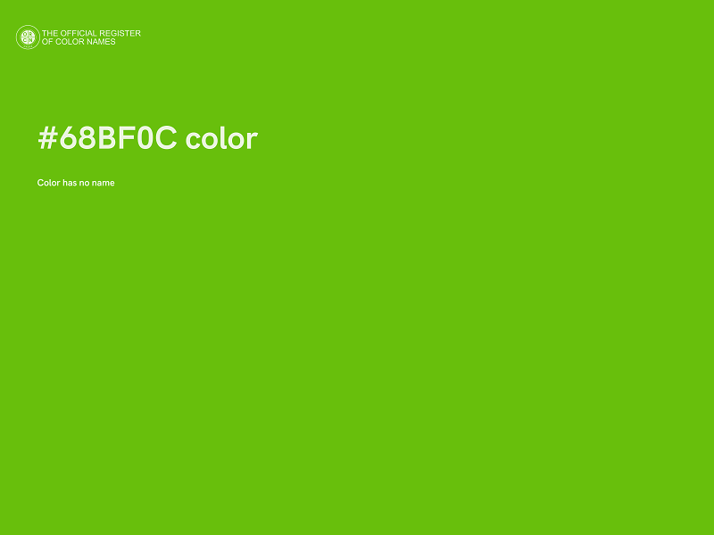 #68BF0C color image