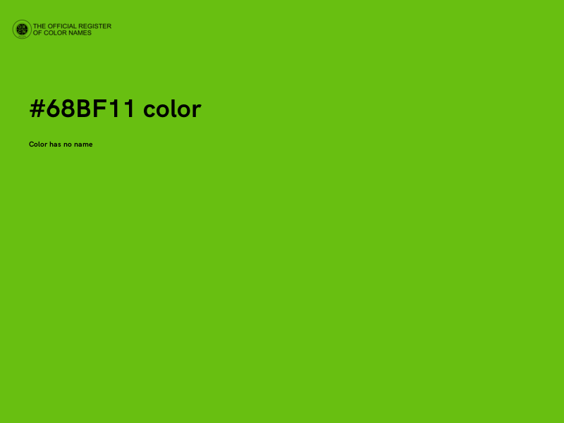 #68BF11 color image
