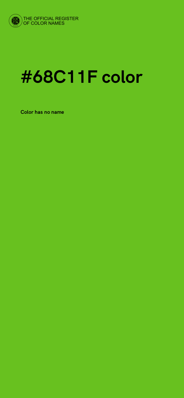 #68C11F color image