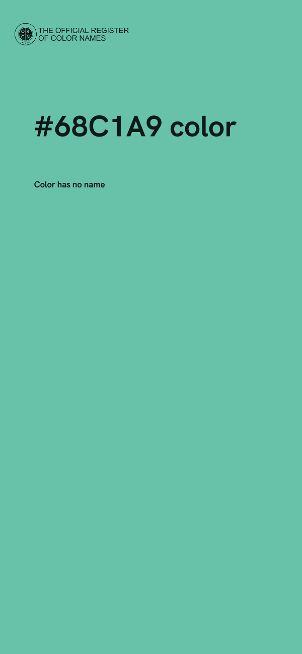 #68C1A9 color image