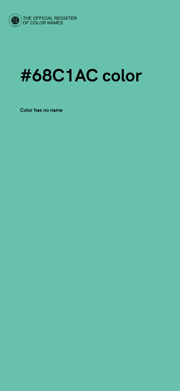 #68C1AC color image