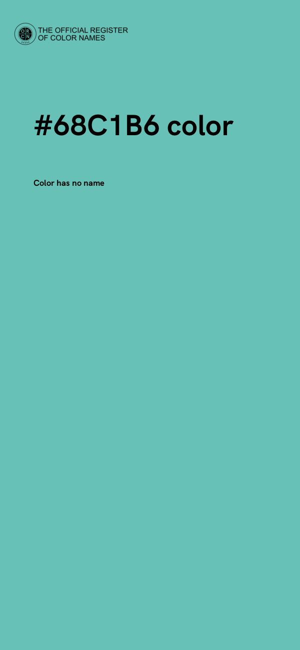 #68C1B6 color image