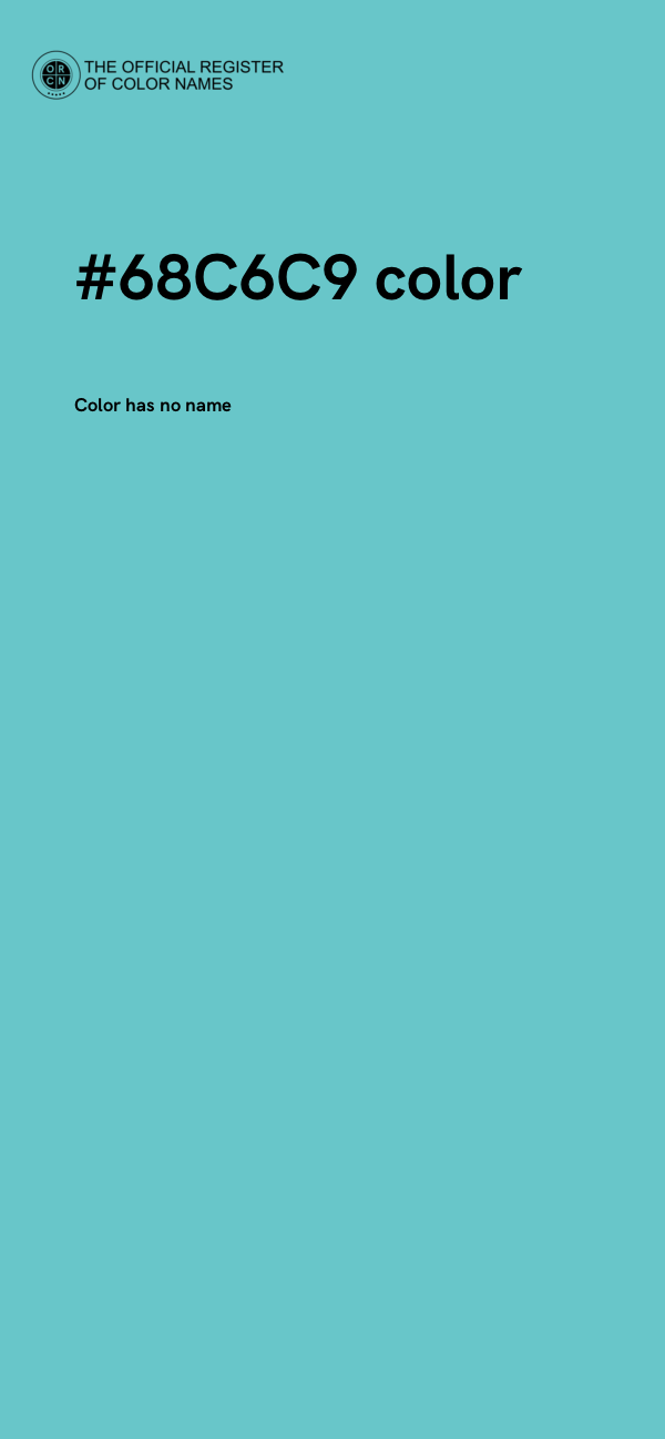 #68C6C9 color image