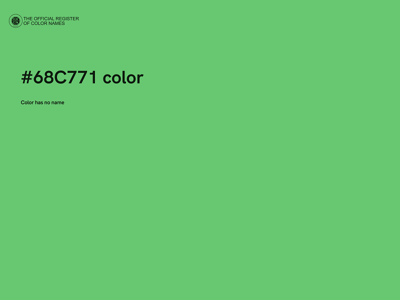 #68C771 color image