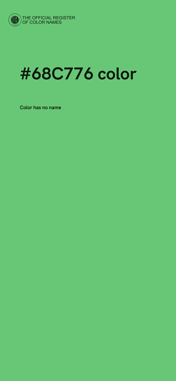 #68C776 color image