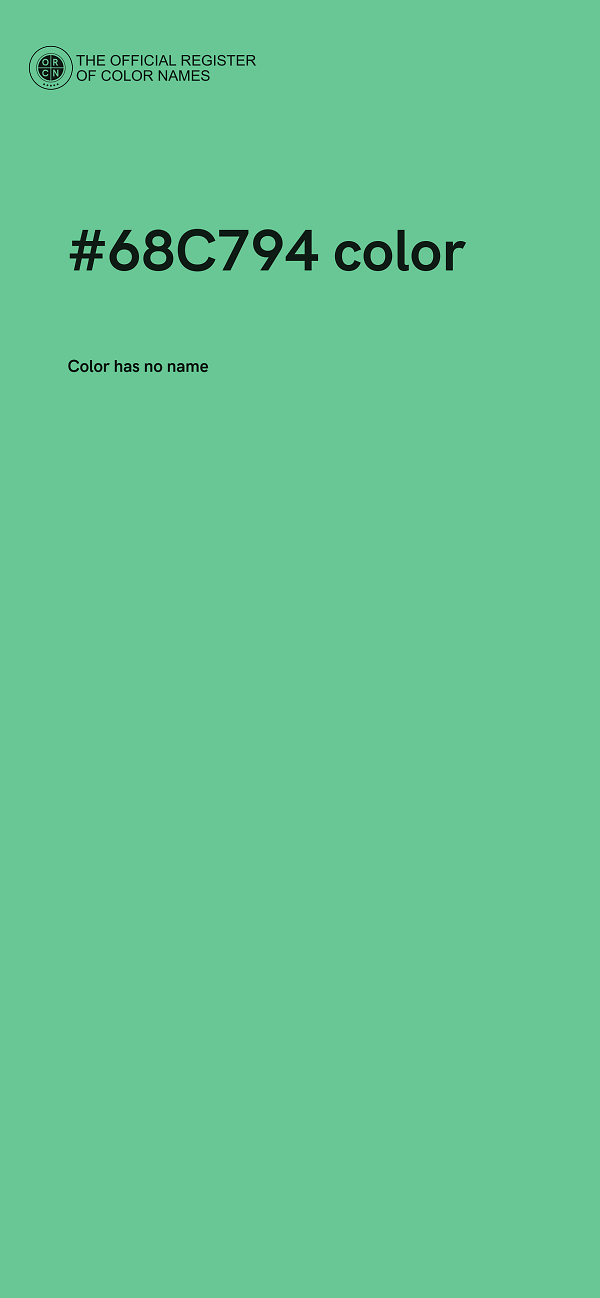 #68C794 color image