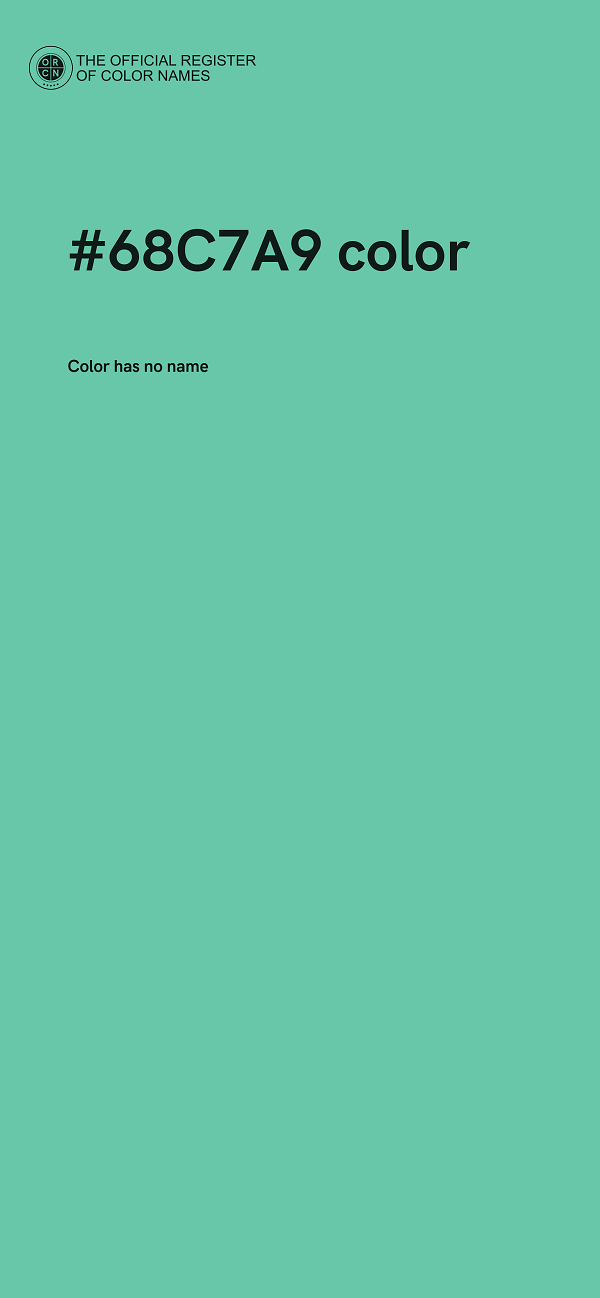 #68C7A9 color image