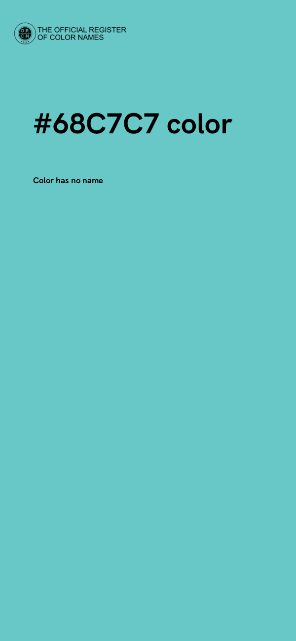 #68C7C7 color image