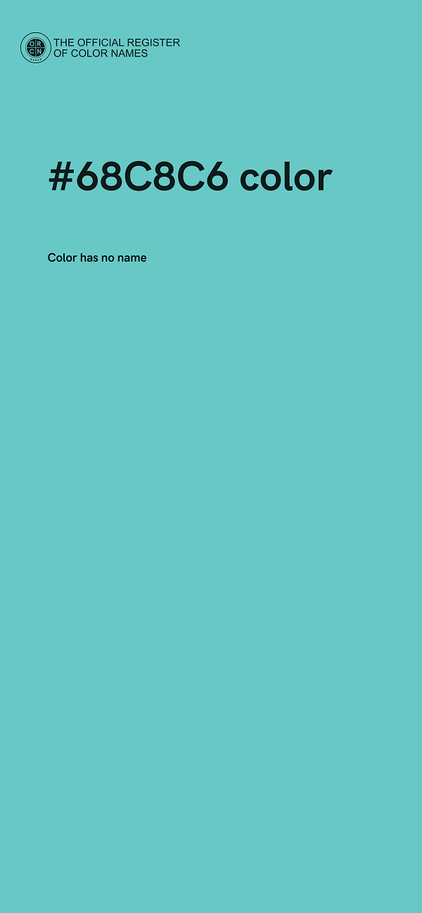 #68C8C6 color image