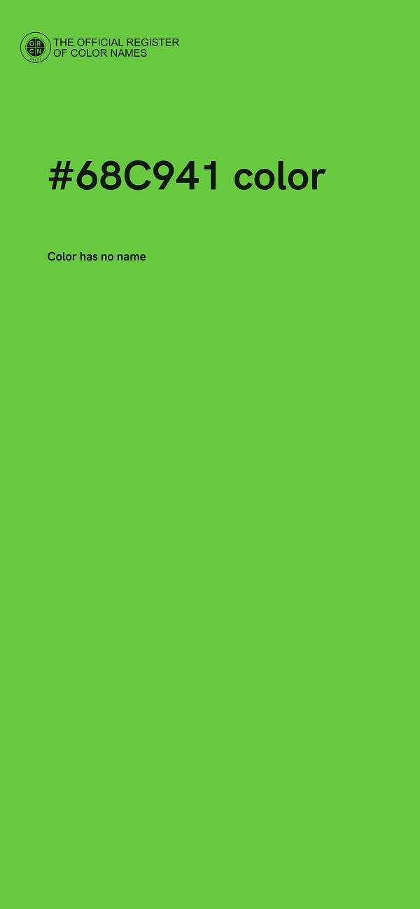 #68C941 color image