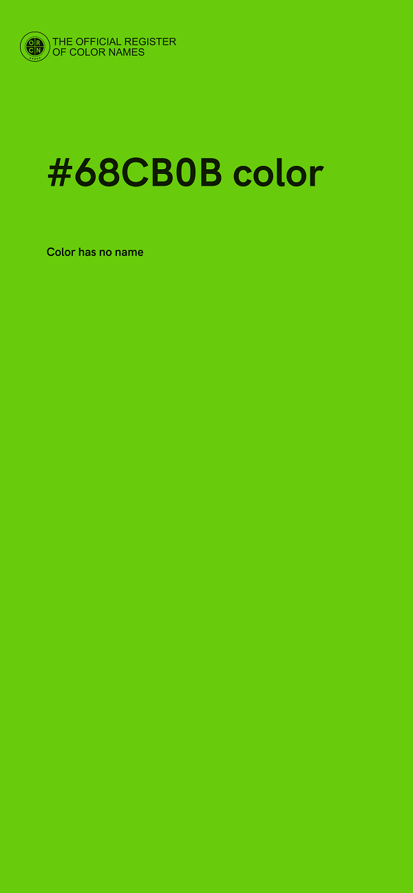#68CB0B color image