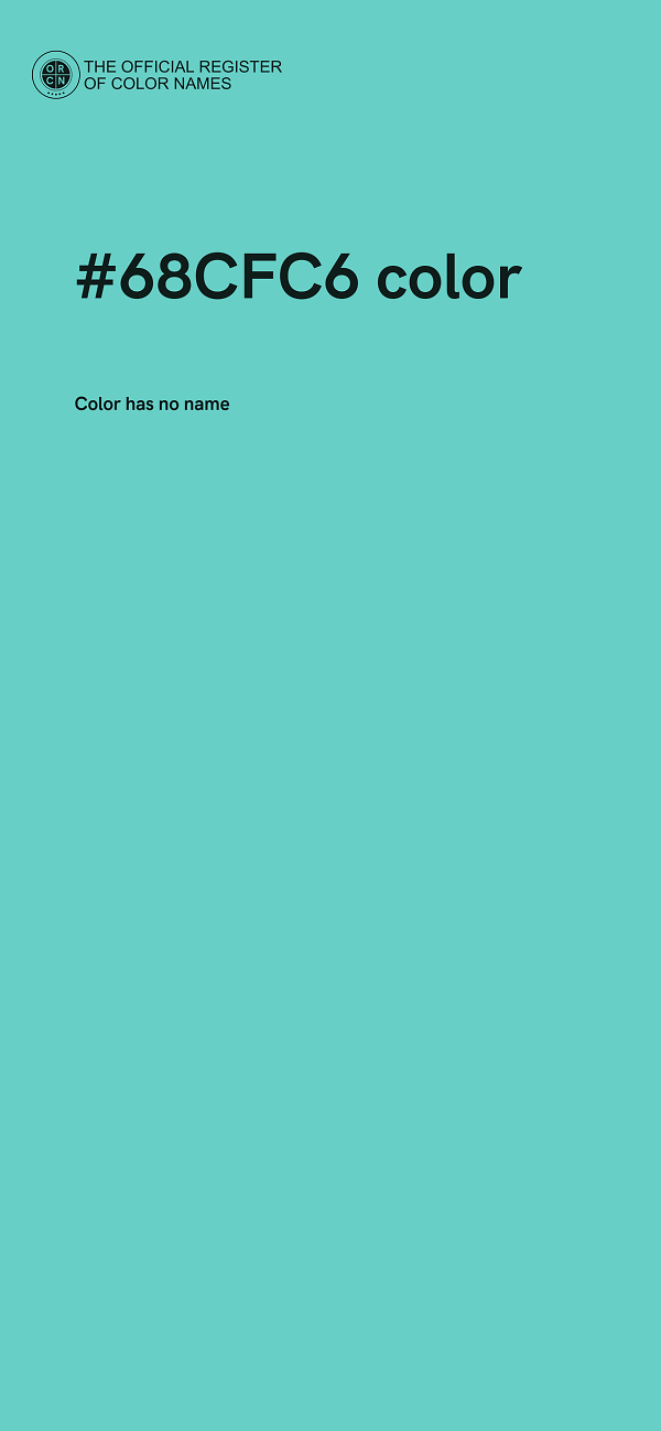 #68CFC6 color image