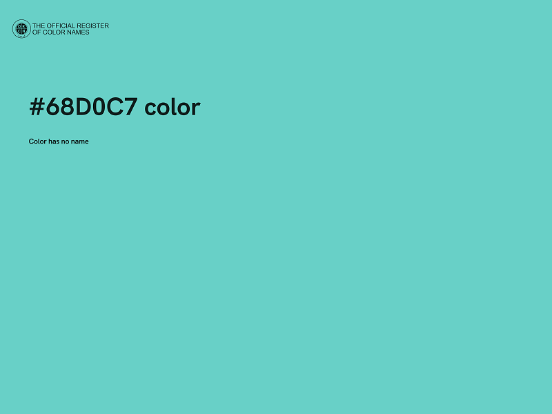 #68D0C7 color image