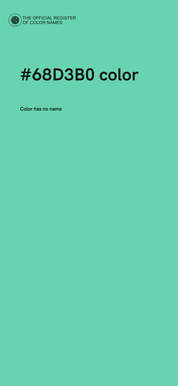 #68D3B0 color image