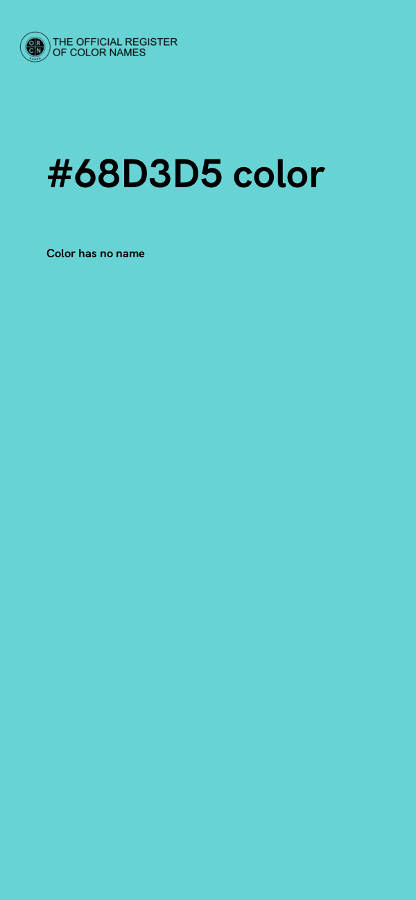 #68D3D5 color image