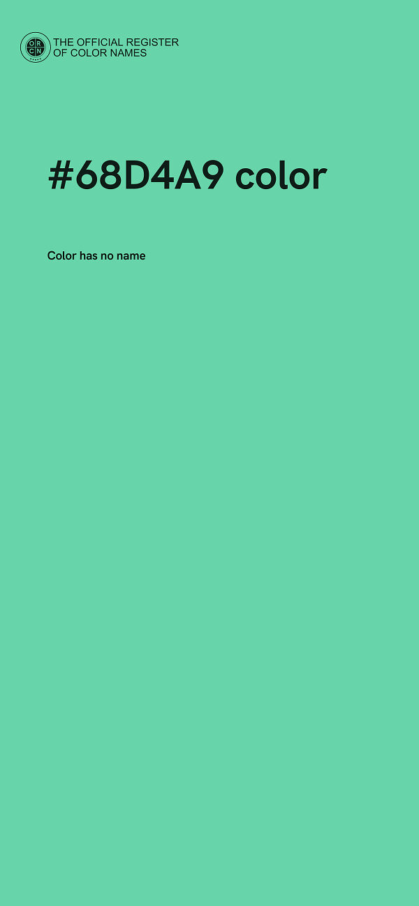 #68D4A9 color image