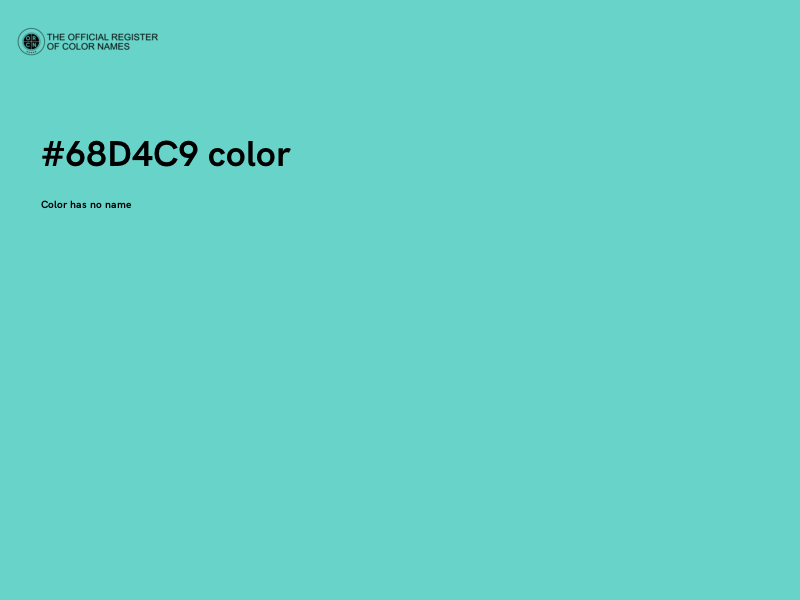 #68D4C9 color image