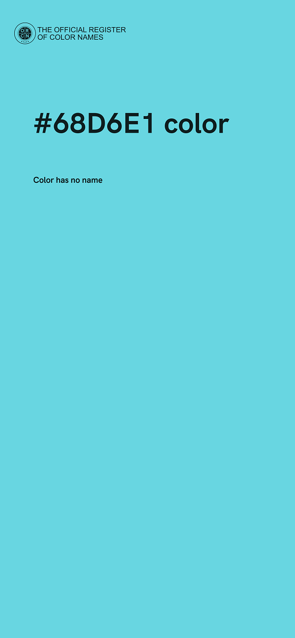 #68D6E1 color image