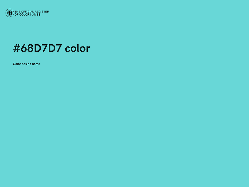 #68D7D7 color image