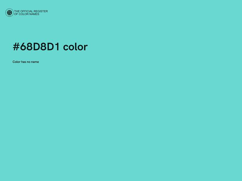 #68D8D1 color image