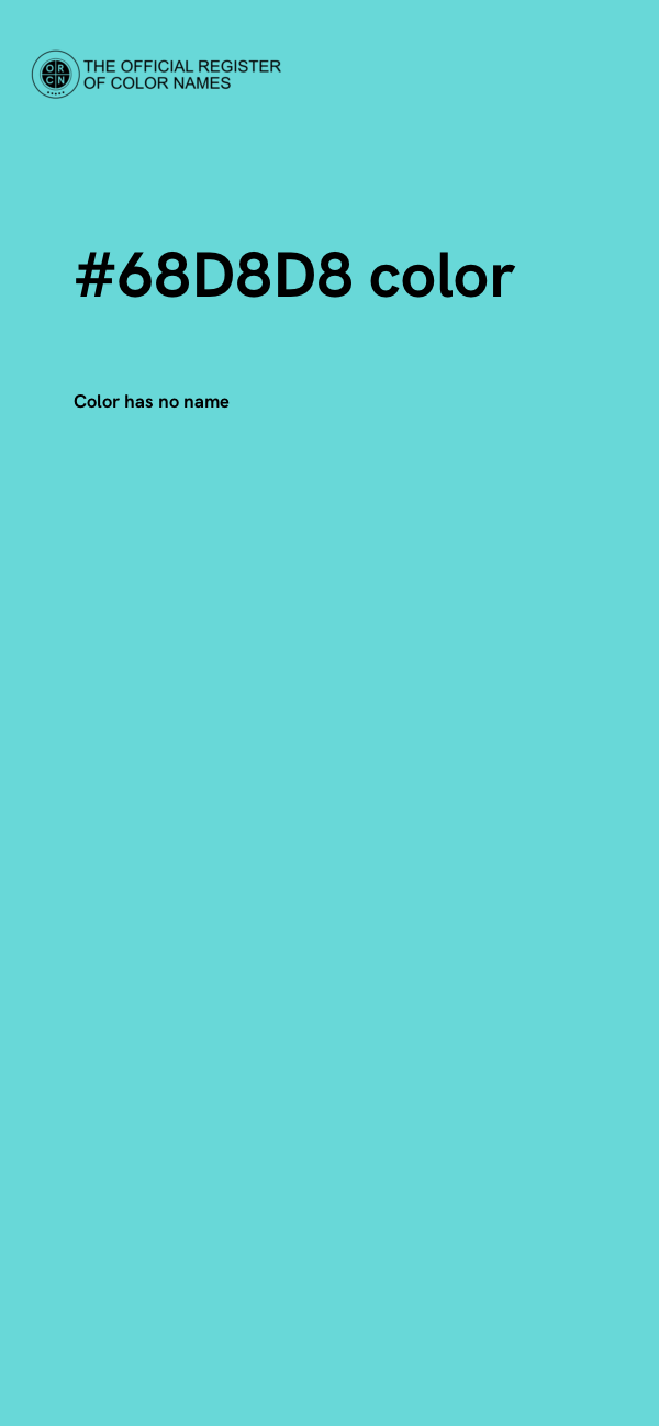 #68D8D8 color image