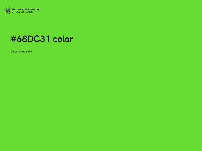 #68DC31 color image