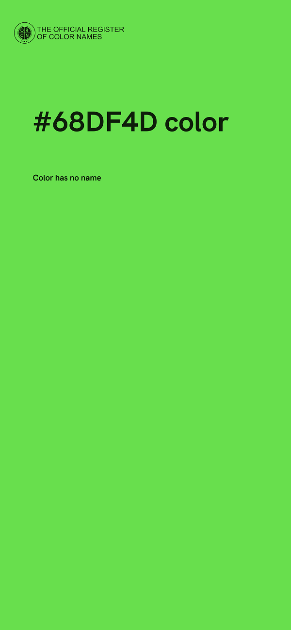 #68DF4D color image