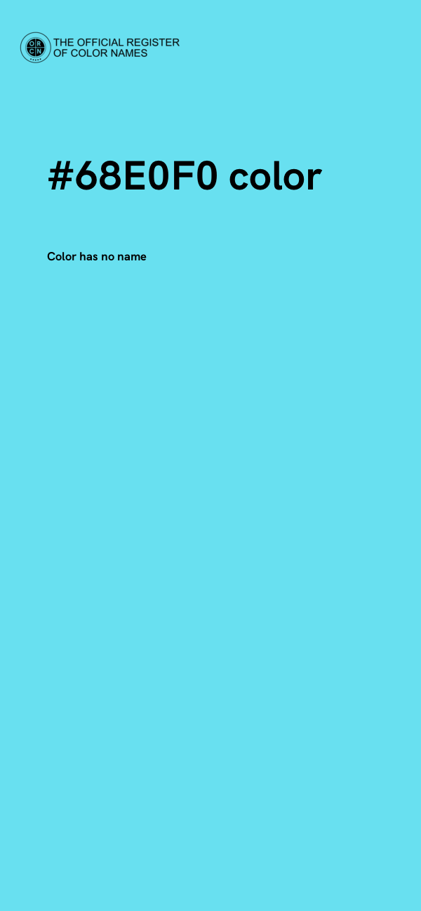 #68E0F0 color image