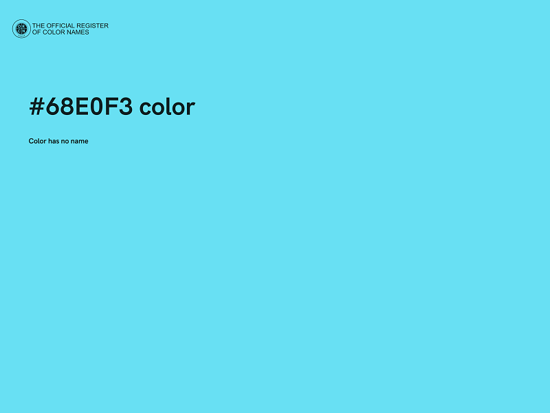 #68E0F3 color image