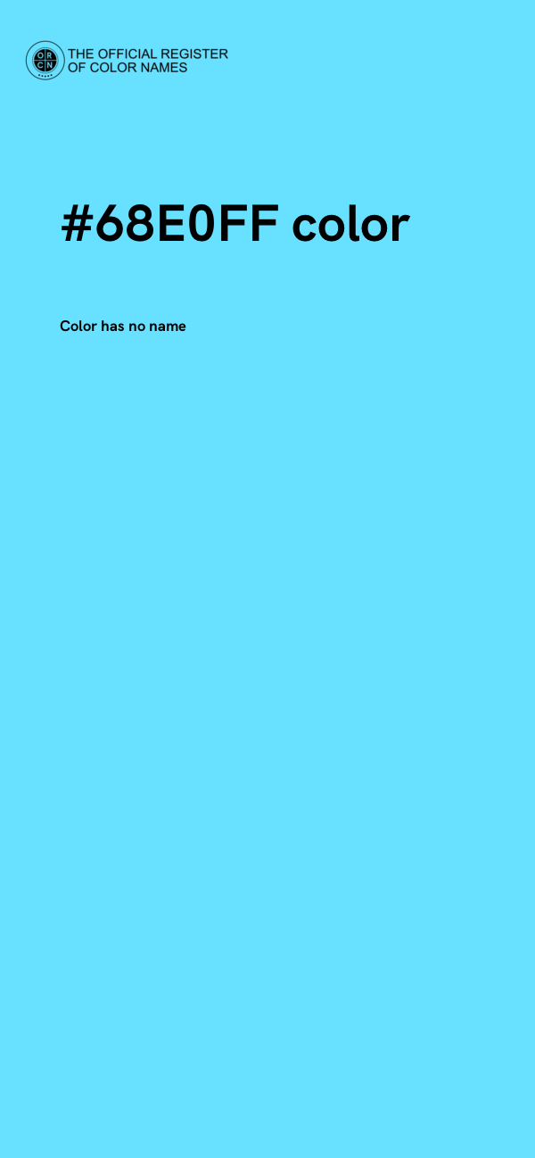 #68E0FF color image
