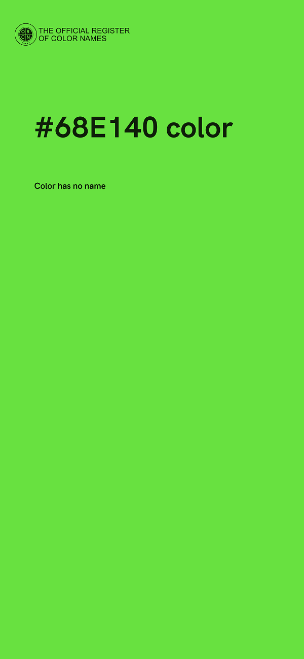 #68E140 color image