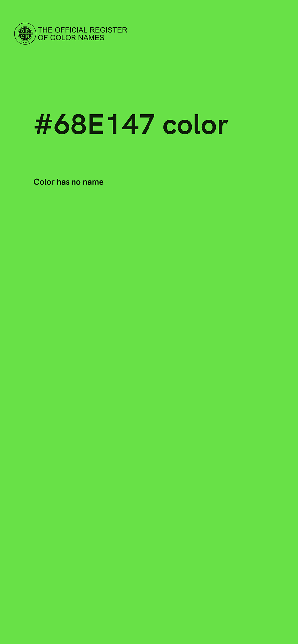 #68E147 color image