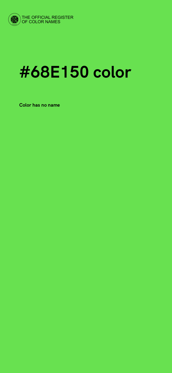 #68E150 color image