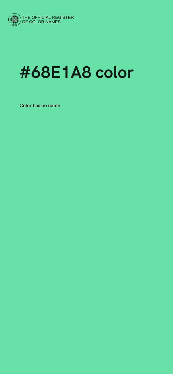#68E1A8 color image