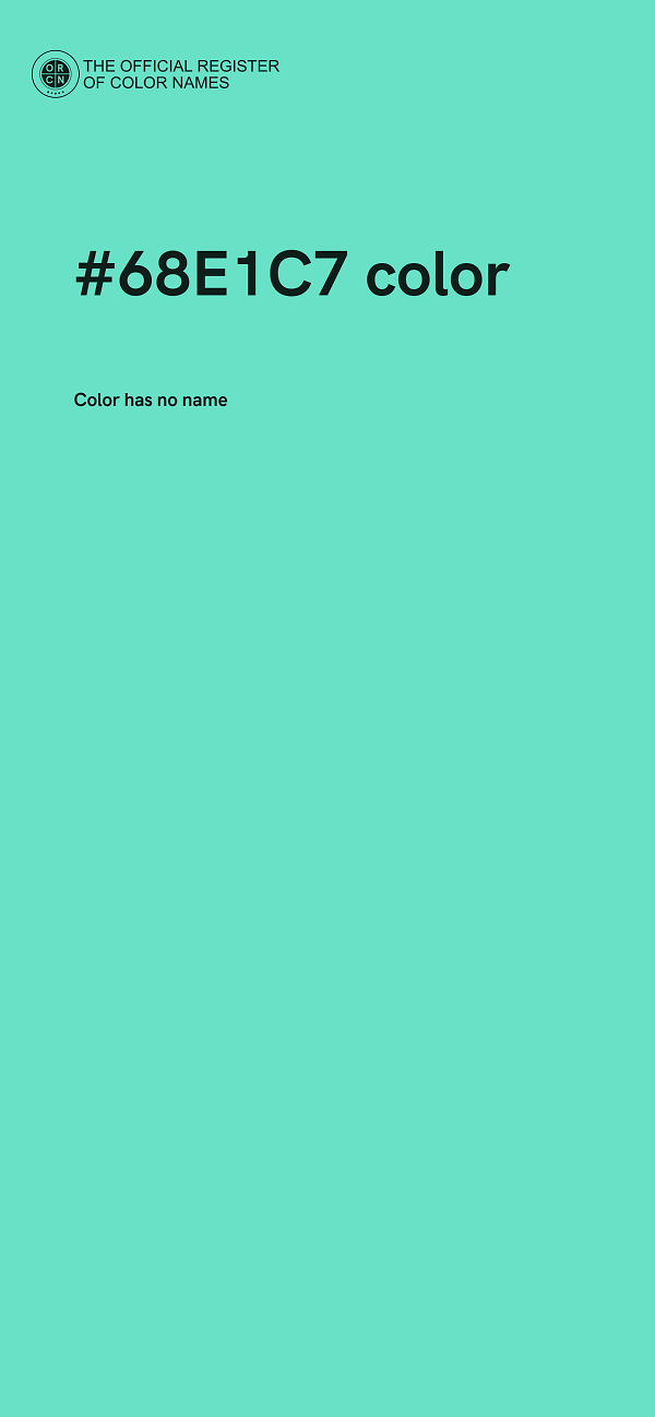 #68E1C7 color image