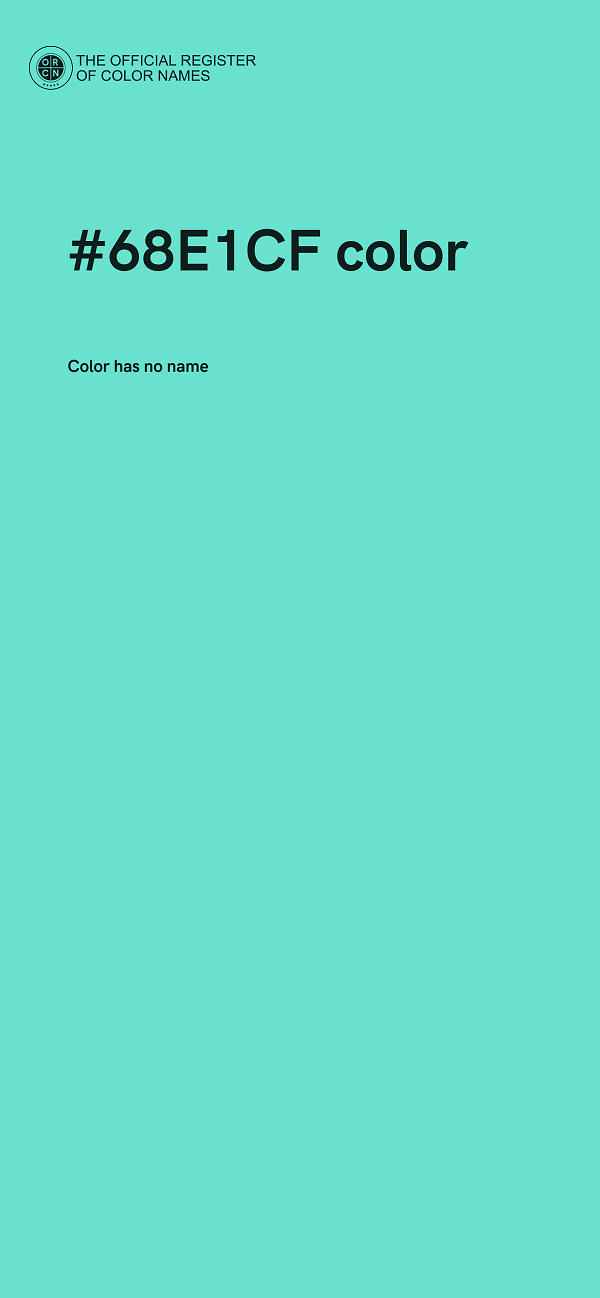 #68E1CF color image